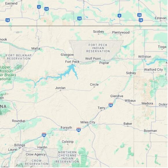 basemap 480 by 480 kilometres with centre at 47.5N 106.0W