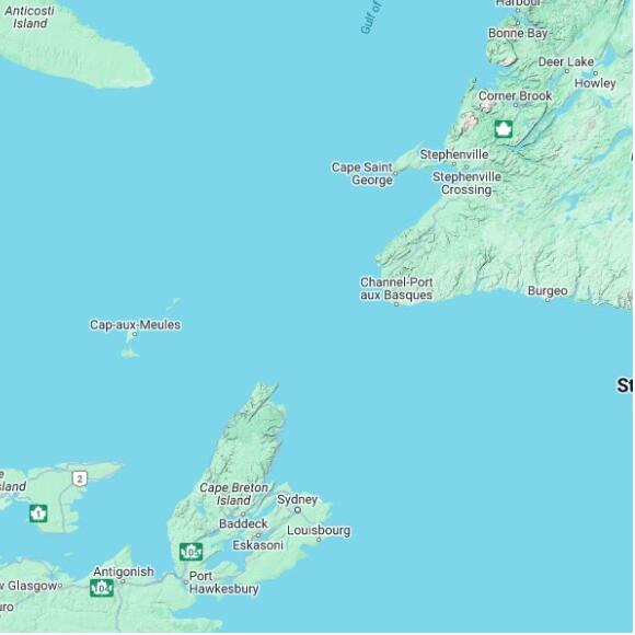 basemap 480 by 480 kilometres with centre at 47.5N 60.0W