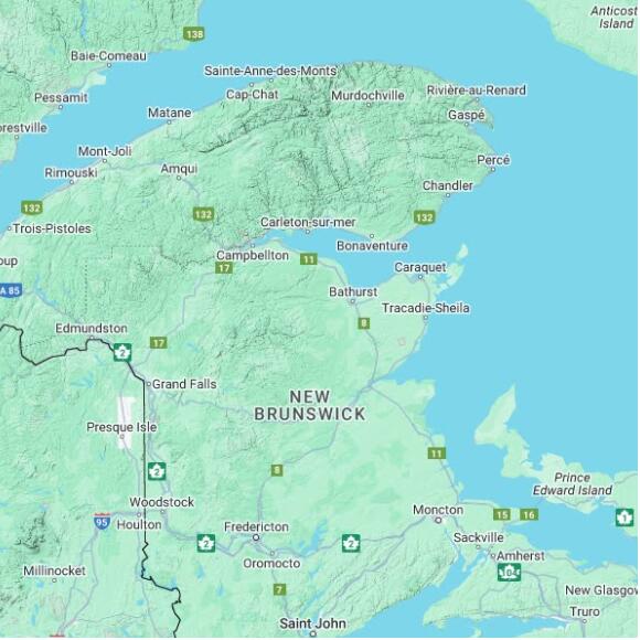 basemap 480 by 480 kilometres with centre at 47.5N 66.0W