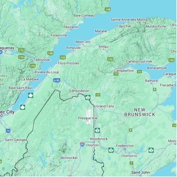 basemap 480 by 480 kilometres with centre at 47.5N 68.0W