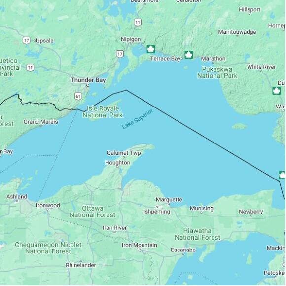 basemap 480 by 480 kilometres with centre at 47.5N 88.0W