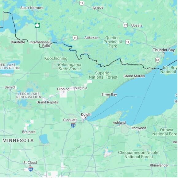 basemap 480 by 480 kilometres with centre at 47.5N 92.0W