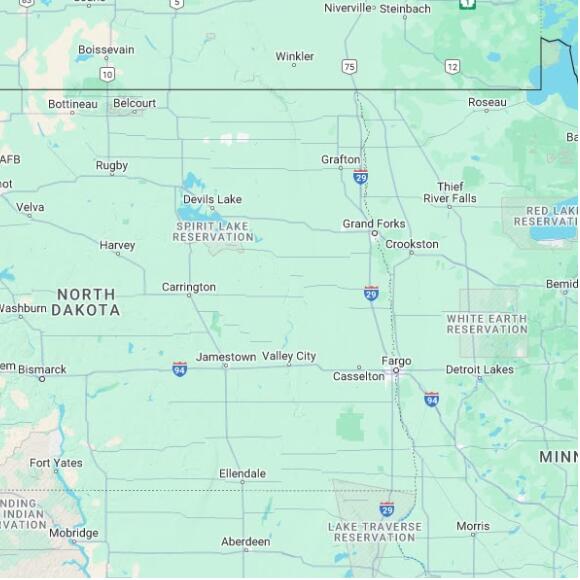 basemap 480 by 480 kilometres with centre at 47.5N 98.0W