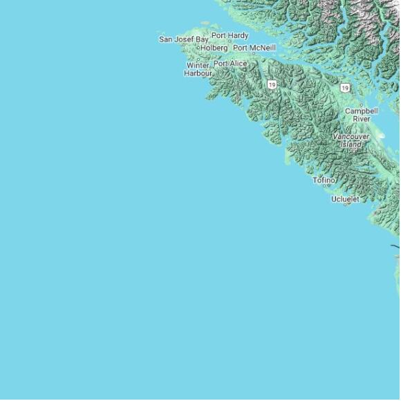 basemap 480 by 480 kilometres with centre at 49.0N 128.0W