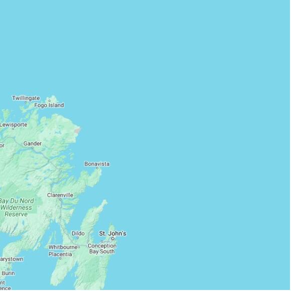 basemap 480 by 480 kilometres with centre at 49.0N 52.0W