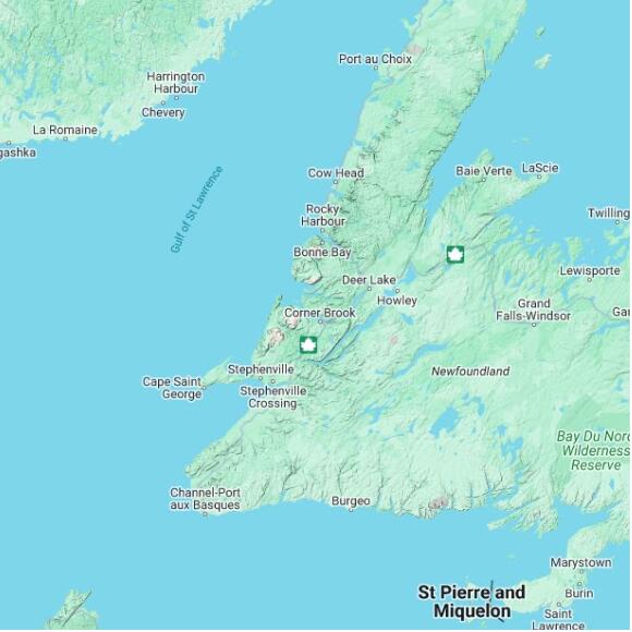 basemap 480 by 480 kilometres with centre at 49.0N 58.0W