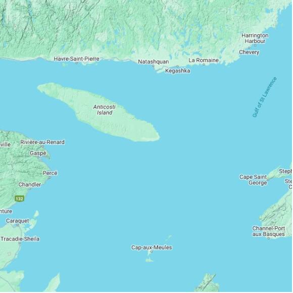 basemap 480 by 480 kilometres with centre at 49.0N 62.0W