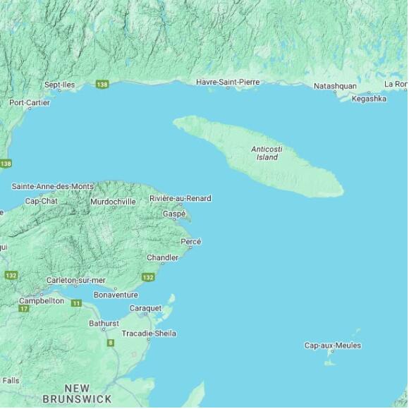 basemap 480 by 480 kilometres with centre at 49.0N 64.0W