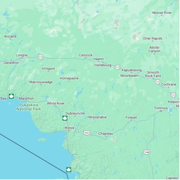 basemap 480 by 480 kilometres with centre at 49.0N 84.0W