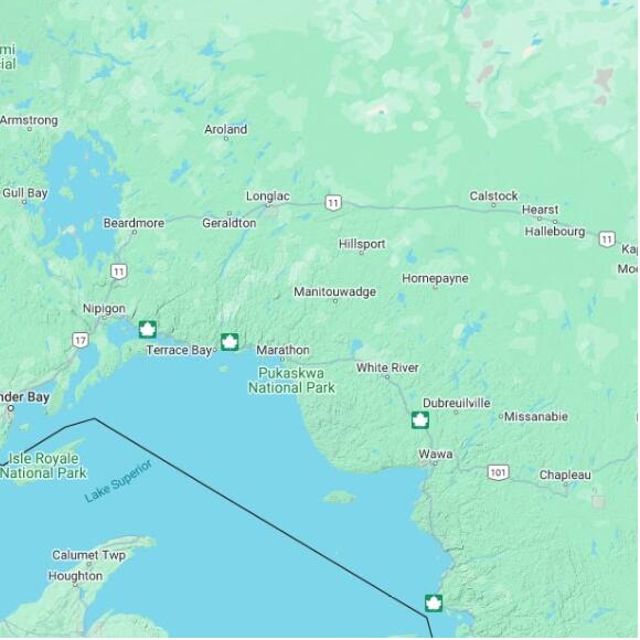 basemap 480 by 480 kilometres with centre at 49.0N 86.0W