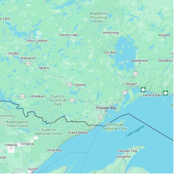basemap 480 by 480 kilometres with centre at 49.0N 90.0W