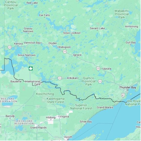 basemap 480 by 480 kilometres with centre at 49.0N 92.0W