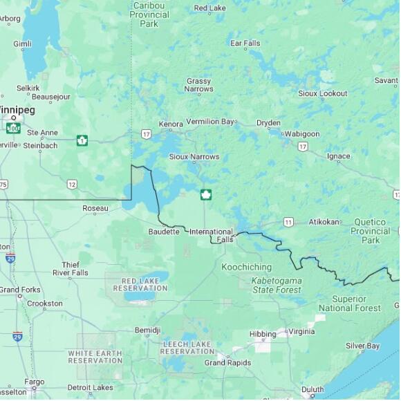 basemap 480 by 480 kilometres with centre at 49.0N 94.0W