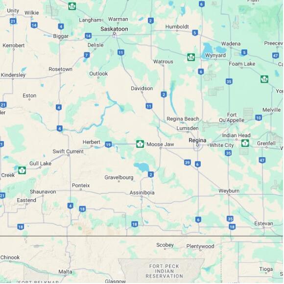 basemap 480 by 480 kilometres with centre at 50.5N 106.0W
