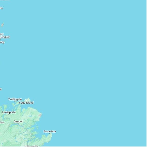 basemap 480 by 480 kilometres with centre at 50.5N 52.0W