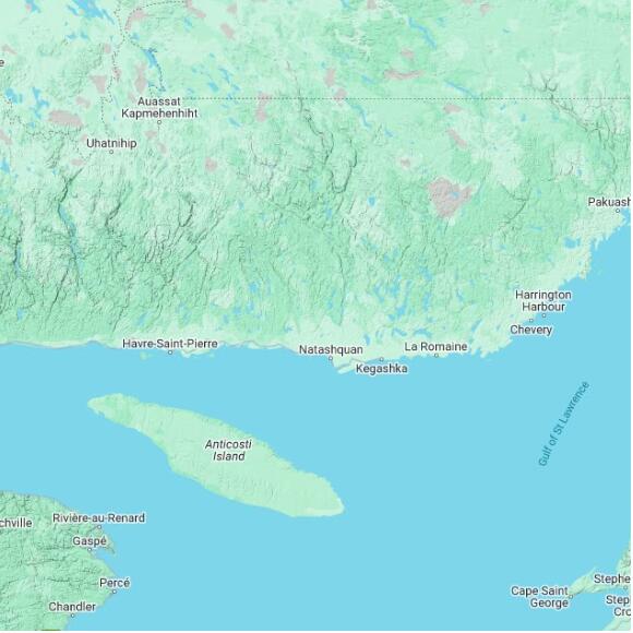 basemap 480 by 480 kilometres with centre at 50.5N 62.0W