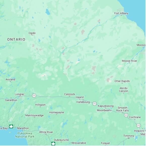 basemap 480 by 480 kilometres with centre at 50.5N 84.0W