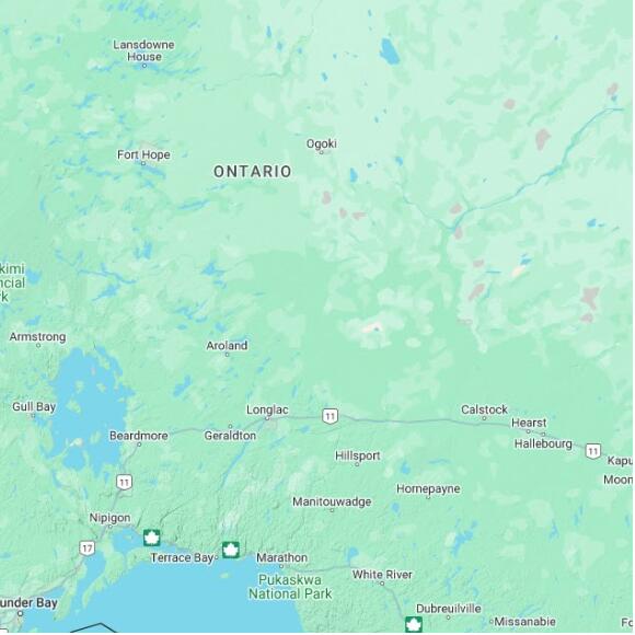 basemap 480 by 480 kilometres with centre at 50.5N 86.0W