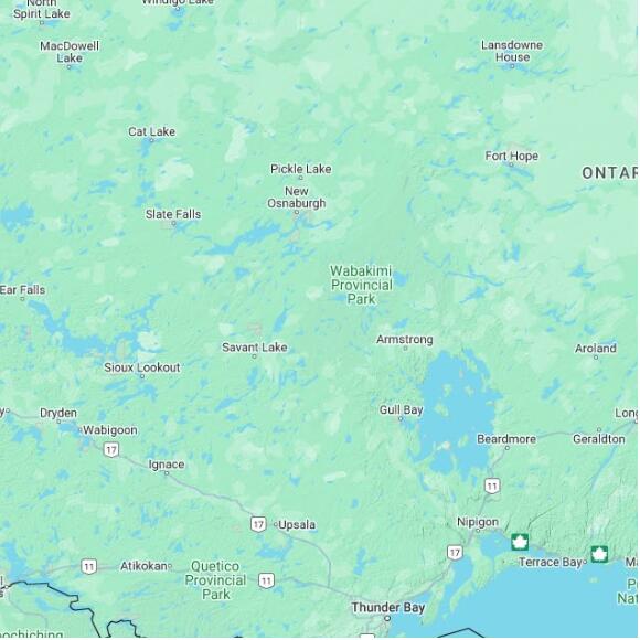 basemap 480 by 480 kilometres with centre at 50.5N 90.0W