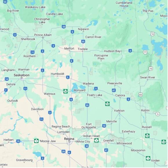 basemap 480 by 480 kilometres with centre at 52.0N 104.0W