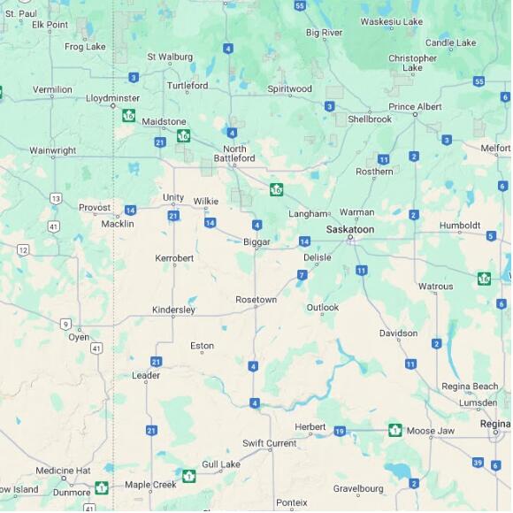 basemap 480 by 480 kilometres with centre at 52.0N 108.0W