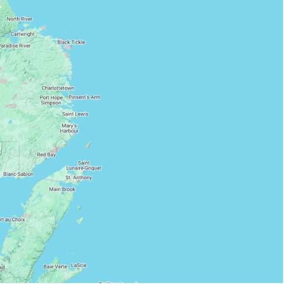 basemap 480 by 480 kilometres with centre at 52.0N 54.0W