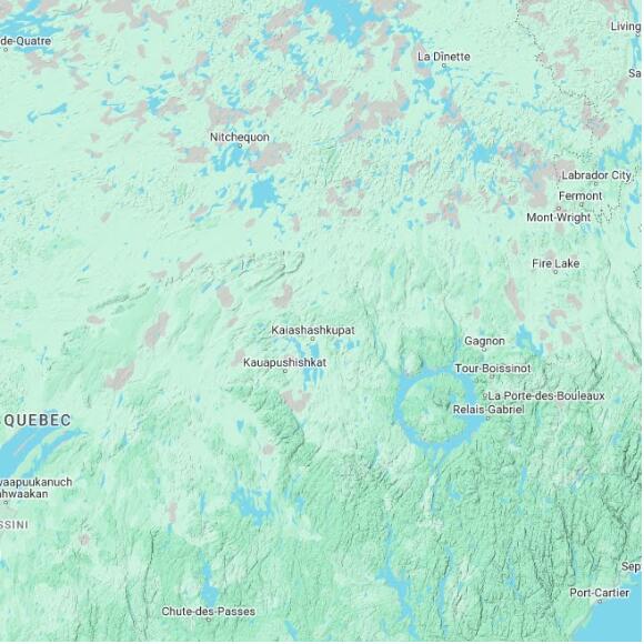 basemap 480 by 480 kilometres with centre at 52.0N 70.0W