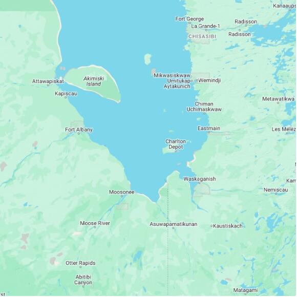 basemap 480 by 480 kilometres with centre at 52.0N 80.0W