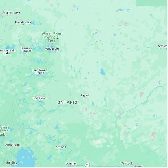 basemap 480 by 480 kilometres with centre at 52.0N 86.0W