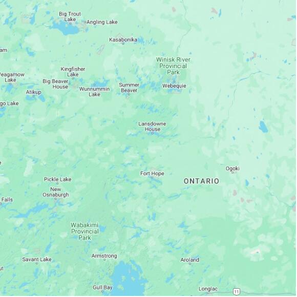 basemap 480 by 480 kilometres with centre at 52.0N 88.0W