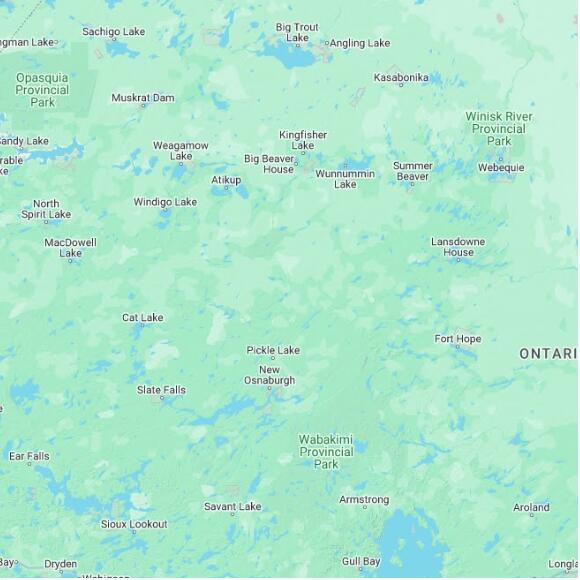 basemap 480 by 480 kilometres with centre at 52.0N 90.0W