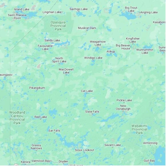 basemap 480 by 480 kilometres with centre at 52.0N 92.0W