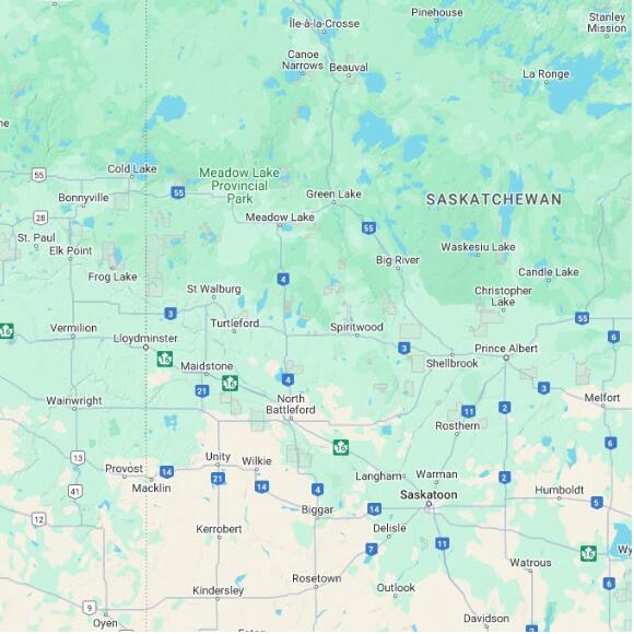 basemap 480 by 480 kilometres with centre at 53.5N 108.0W
