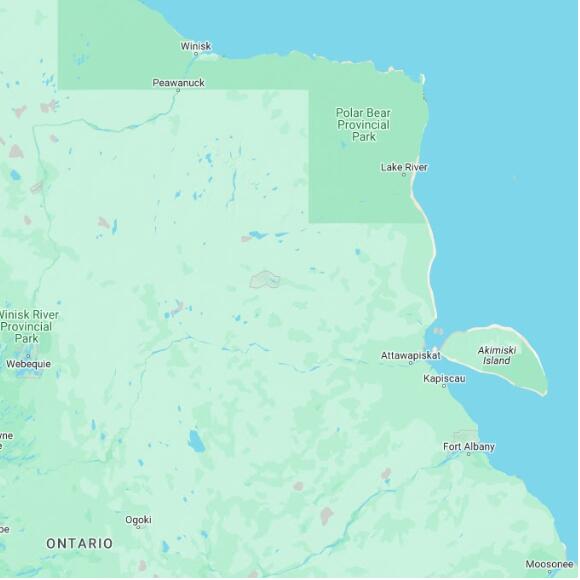 basemap 480 by 480 kilometres with centre at 53.5N 84.0W