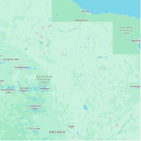 basemap 480 by 480 kilometres with centre at 53.5N 86.0W