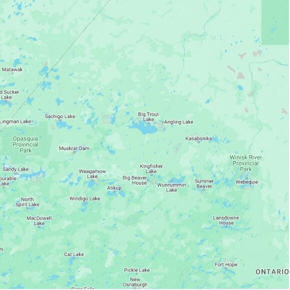 basemap 480 by 480 kilometres with centre at 53.5N 90.0W