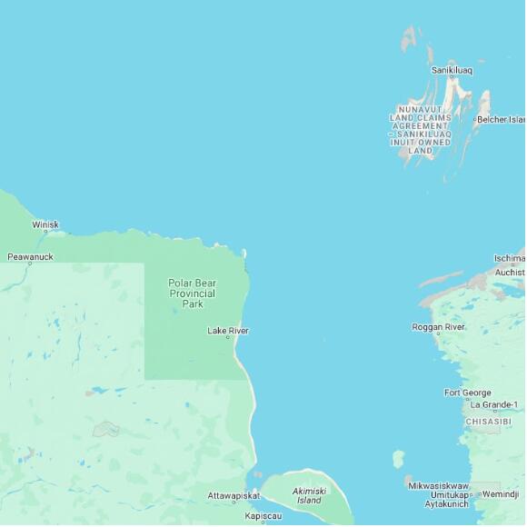 basemap 480 by 480 kilometres with centre at 55.0N 82.0W