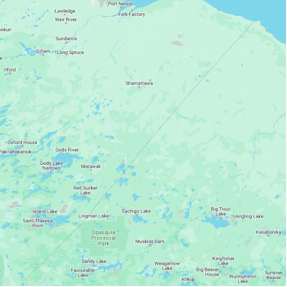 basemap 480 by 480 kilometres with centre at 55.0N 92.0W