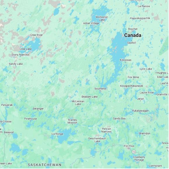 basemap 480 by 480 kilometres with centre at 56.5N 104.0W