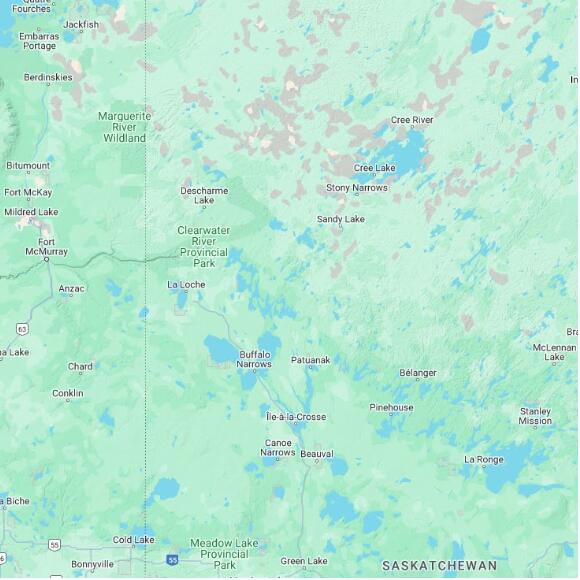 basemap 480 by 480 kilometres with centre at 56.5N 108.0W