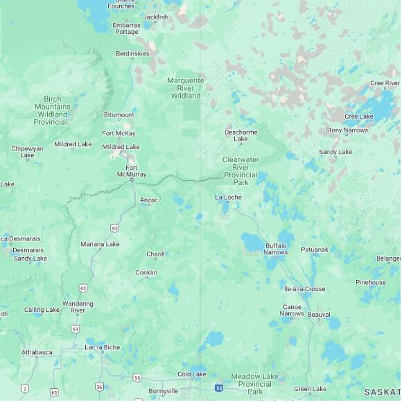 basemap 480 by 480 kilometres with centre at 56.5N 110.0W