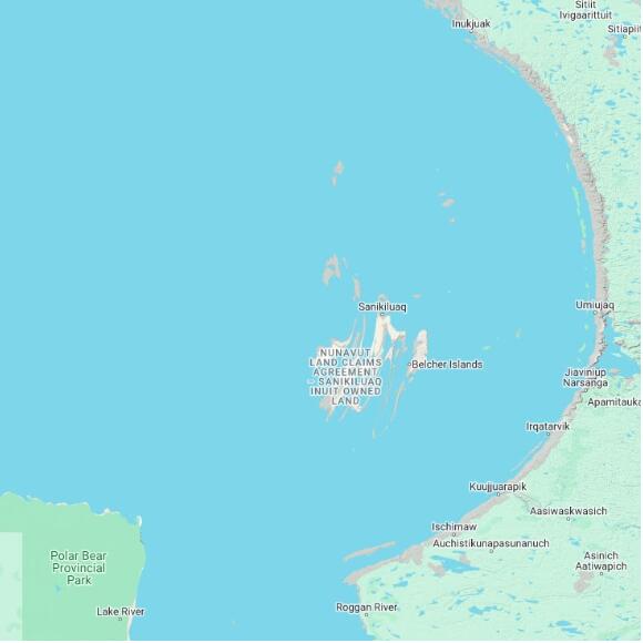 basemap 480 by 480 kilometres with centre at 56.5N 80.0W