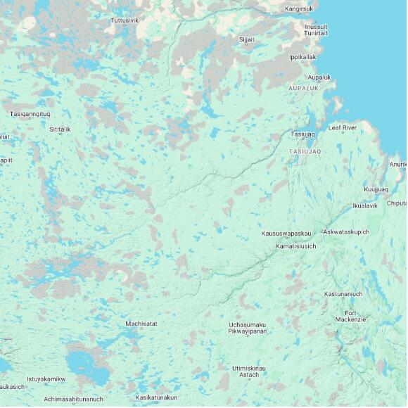 basemap 480 by 480 kilometres with centre at 58.0N 72.0W