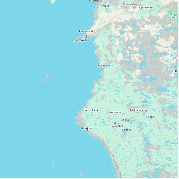 basemap 480 by 480 kilometres with centre at 59.5N 78.0W