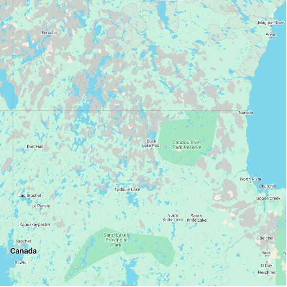 basemap 480 by 480 kilometres with centre at 59.5N 98.0W