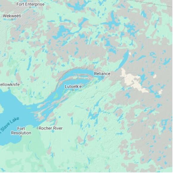 basemap 480 by 480 kilometres with centre at 62.5N 110.0W