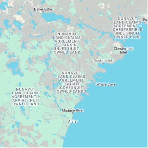 basemap 480 by 480 kilometres with centre at 62.5N 94.0W