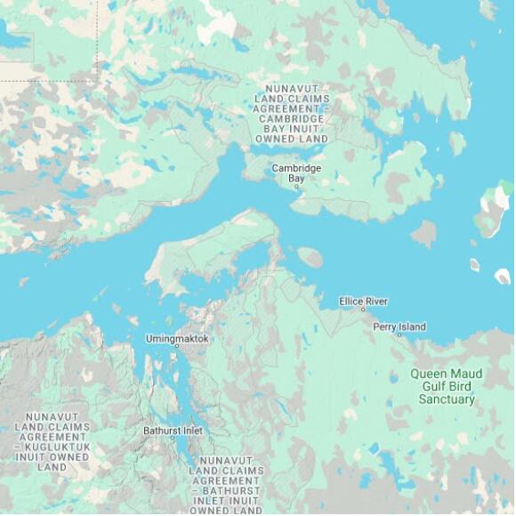 basemap 480 by 480 kilometres with centre at 68.5N 106.0W