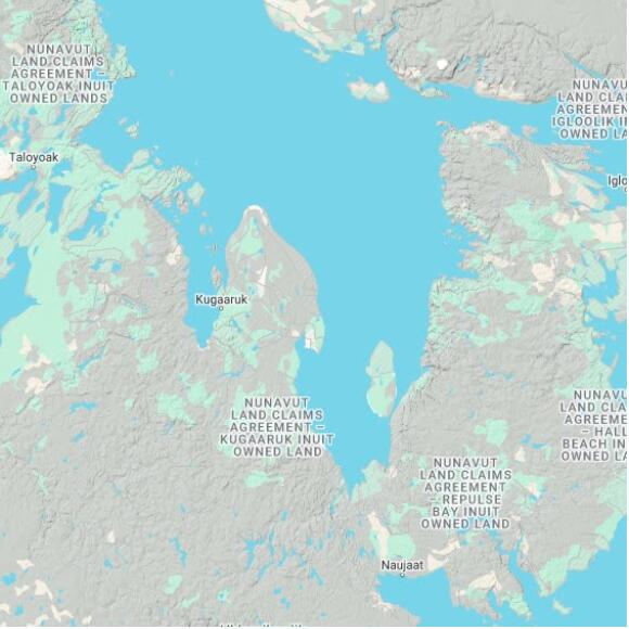 basemap 480 by 480 kilometres with centre at 68.5N 88.0W