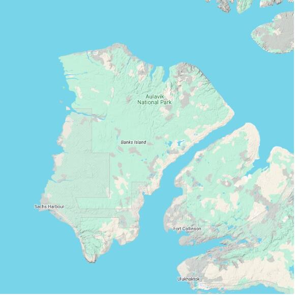 basemap 480 by 480 kilometres with centre at 73.0N 120.0W
